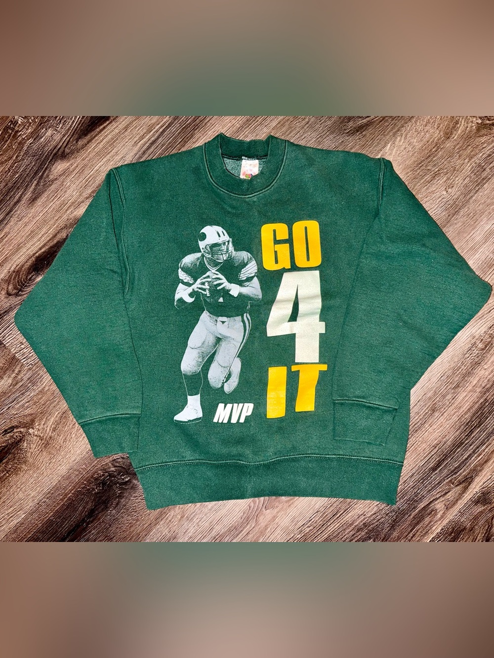 Vintage Brett Favre GO 4 IT MVP Green Bay Packers Sweatshirt